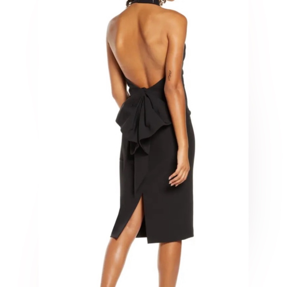 BARDOT black midi - bow back - size 8/M